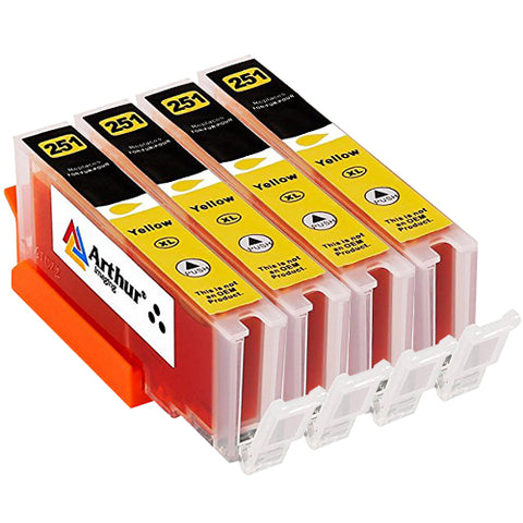 Arthur Imaging Compatible Ink Cartridge Replacement for Canon CLI-251XL(4 Yellow)
