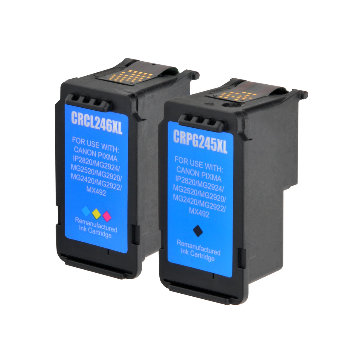 Arthur Imaging Remanufactured Ink Cartridge Replacement for Canon PG-245XL/CL-246XL (1 Black, 1 Tri-Color, 2-Pack)