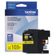 Brother Genuine High Yield Yellow Ink Cartridge, LC103Y