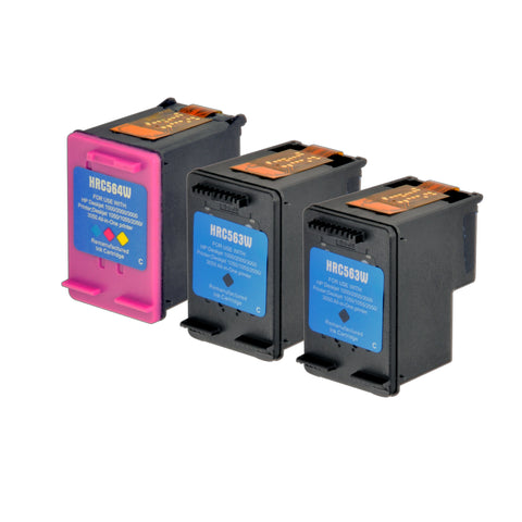 Arthur Imaging Remanufactured Ink Cartridge Replacement for HP 61XL (2 Black, 1 Tri-Color, 3-Pack)