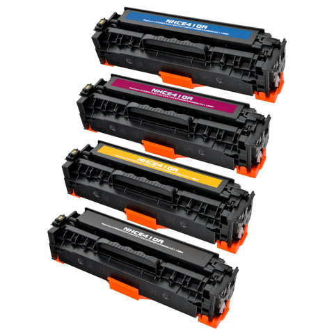 Arthur Imaging Compatible Toner Cartridge Replacement for HP CE410A (HP 305A, 1 Black, 1 Cyan, 1 Magenta, 1 Yellow, 4-Pack)