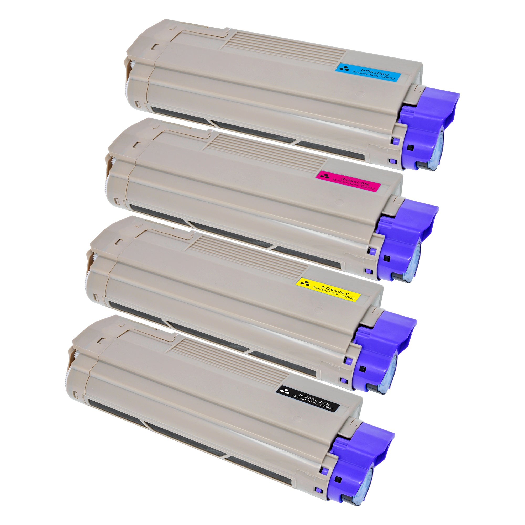 Arthur Imaging Compatible Toner Cartridge Replacement for OKI 5500 (1 Black, 1 Cyan, 1 Magenta, 1 Yellow, 4-Pack)