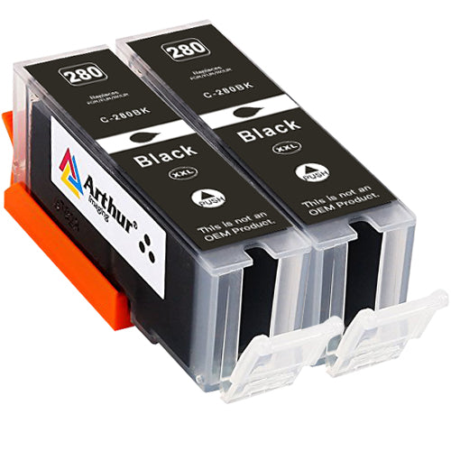 Arthur Imaging Compatible Ink Cartridge Replacement for Canon PGI-280XXL use with PIXMA TS9120 TS8120 TS8220 (PGBK) 2 Pack