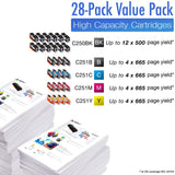 Arthur Imaging Compatible Ink Cartridge Replacement for Canon PGI-225XL CLI-226XL (12 Large Black, 4 Small Black, 4 Cyan, 4 Yellow, 4 Magenta, 28-Pack)