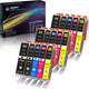 Arthur Imaging 15 Pack Compatible Ink Cartridge Replacement for 270XL 271XL (3 Large Black, 3 Small Black, 3 Cyan, 3 Yellow, 3 Magenta, 15-Pack)