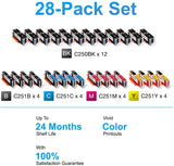 Arthur Imaging Compatible Ink Cartridge Replacement for Canon PGI-225XL CLI-226XL (12 Large Black, 4 Small Black, 4 Cyan, 4 Yellow, 4 Magenta, 28-Pack)